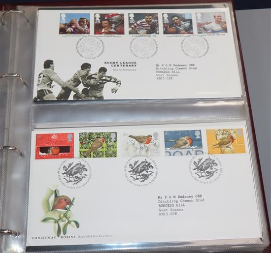 Five albums of First Day covers